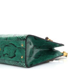 Snakeskin Small Diana Tote Bag Green - Image 9