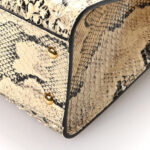 Snakeskin Small Diana Tote Bag Natural - Image 10