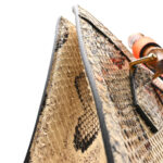 Snakeskin Small Diana Tote Bag Natural - Image 13