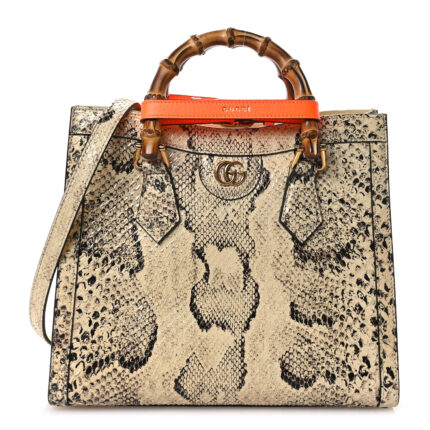 Snakeskin Small Diana Tote Bag Natural