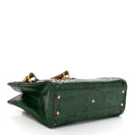 Snakeskin Small Diana Tote Green Black - Image 4