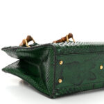Snakeskin Small Diana Tote Green Black - Image 9
