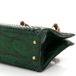 Snakeskin Small Diana Tote Green Black - Image 10