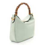 Softy Wonka Textured Dollar Calfskin Small Diana Shoulder Bag Pale Green - Image 3