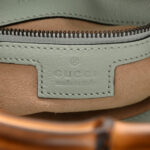 Softy Wonka Textured Dollar Calfskin Small Diana Shoulder Bag Pale Green - Image 6