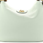 Softy Wonka Textured Dollar Calfskin Small Diana Shoulder Bag Pale Green - Image 8