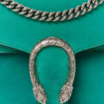 Suede Small Dionysus Shoulder Bag Green - Image 8