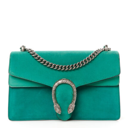 Suede Small Dionysus Shoulder Bag Green