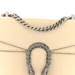Textured Calfskin Crystal Mini Dionysus Shoulder Bag Mystic White - Image 8