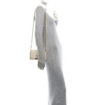 Textured Dollar Calfskin Mini Diana Chain Bag White - Image 2