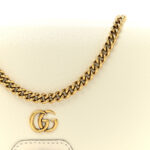 Textured Dollar Calfskin Mini Diana Chain Bag White - Image 10