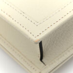 Textured Dollar Calfskin Mini Diana Chain Bag White - Image 13
