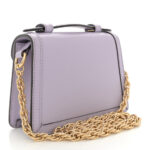 Textured Dollar Calfskin Mini Ophidia Padlock Top Handle Chain Shoulder Bag Lapis - Image 4