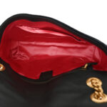 Velvet Matelasse Medium GG Marmont Shoulder Bag Black - Image 5