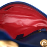 Velvet Matelasse Medium GG Marmont Shoulder Bag Cobalt Blue - Image 5