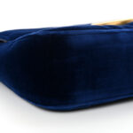 Velvet Matelasse Medium GG Marmont Shoulder Bag Cobalt Blue - Image 9