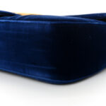 Velvet Matelasse Medium GG Marmont Shoulder Bag Cobalt Blue - Image 10