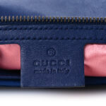 Velvet Matelasse Modern Embroidered Medium GG Marmont Shoulder Bag Cobalt - Image 6