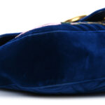 Velvet Matelasse Modern Embroidered Medium GG Marmont Shoulder Bag Cobalt - Image 9