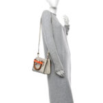 Wonka Grain Calfskin Mini Diana Tote Bag Mystic White Orange Fluo - Image 2