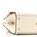 Wonka Grain Calfskin Mini Diana Tote Bag Mystic White Orange Fluo - Image 9