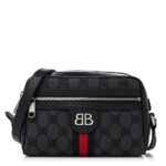 X BALENCIAGA BB Monogram Web Mini Ophidia Shoulder Bag Black - Image 11