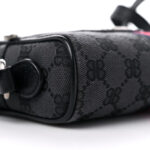 X BALENCIAGA BB Monogram Web Mini Ophidia Shoulder Bag Black - Image 8