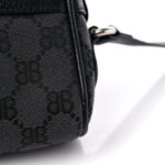 X BALENCIAGA BB Monogram Web Mini Ophidia Shoulder Bag Black - Image 10