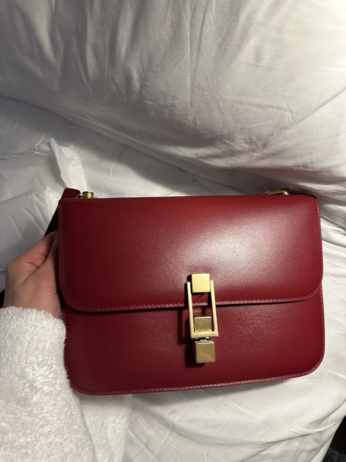 YSL Saint Laurent Bag Le Carre Hand Rouge Opyum Red - Image 2