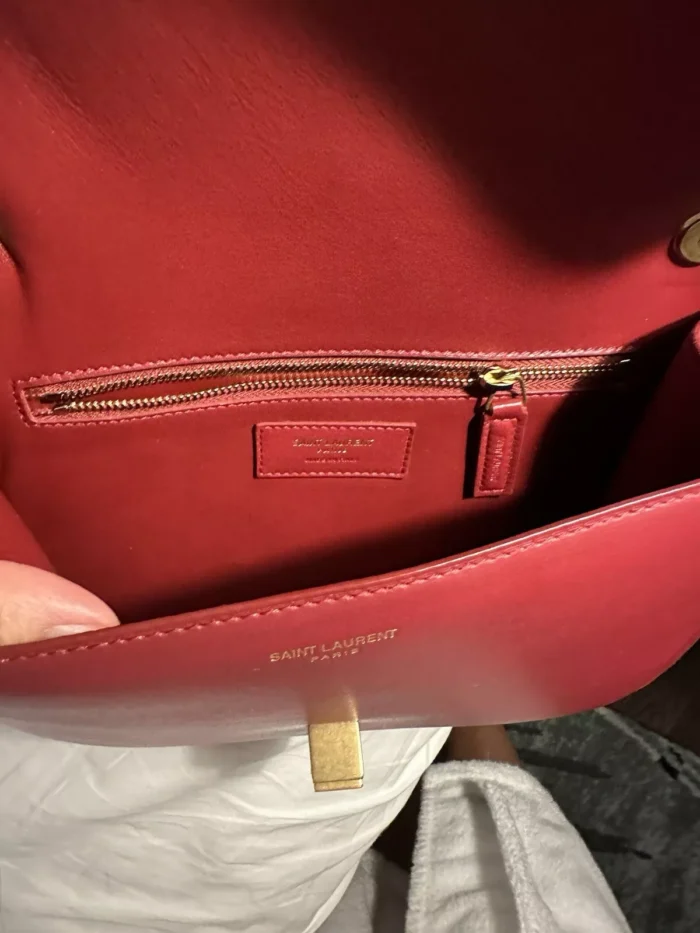 YSL Saint Laurent Bag Le Carre Hand Rouge Opyum Red - Image 5