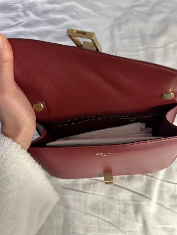 YSL Saint Laurent Bag Le Carre Hand Rouge Opyum Red - Image 6
